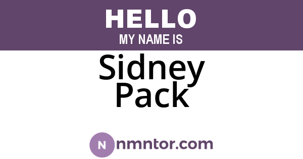 Sidney Pack