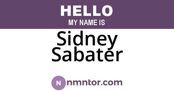 Sidney Sabater