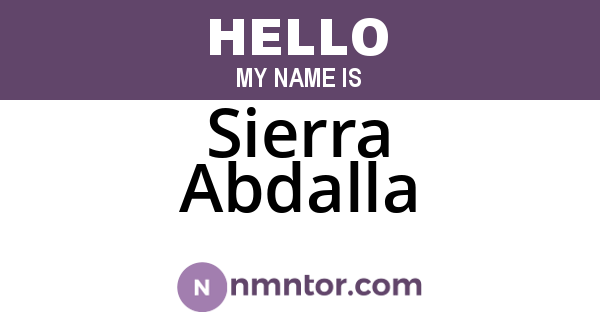 Sierra Abdalla