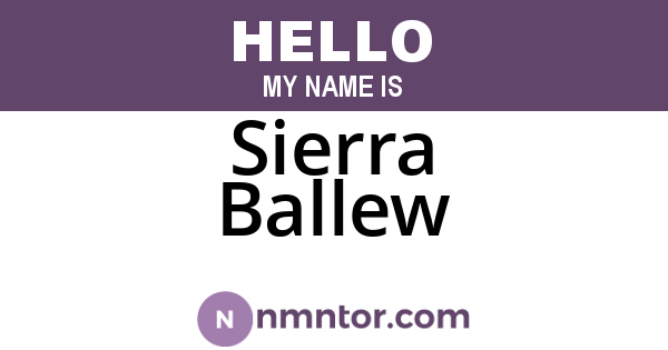 Sierra Ballew