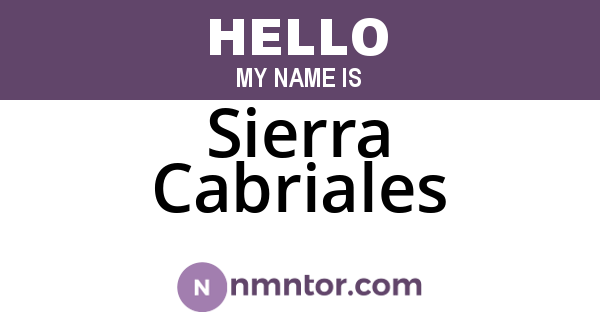 Sierra Cabriales