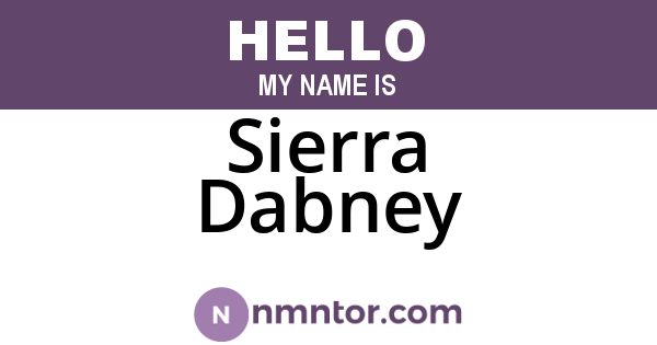 Sierra Dabney