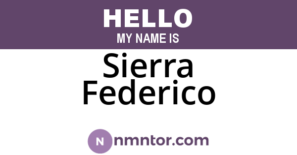 Sierra Federico