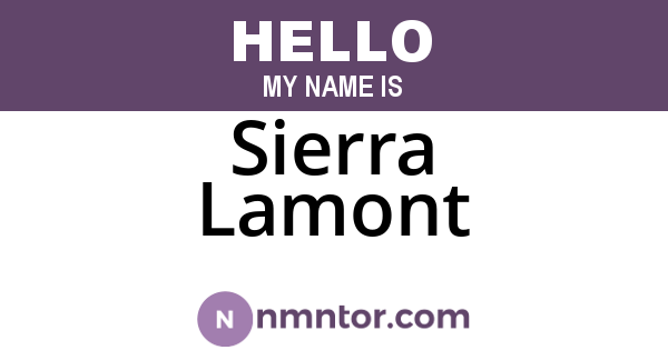 Sierra Lamont