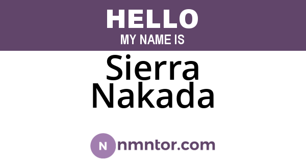 Sierra Nakada