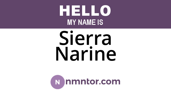 Sierra Narine
