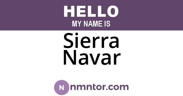 Sierra Navar