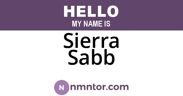 Sierra Sabb