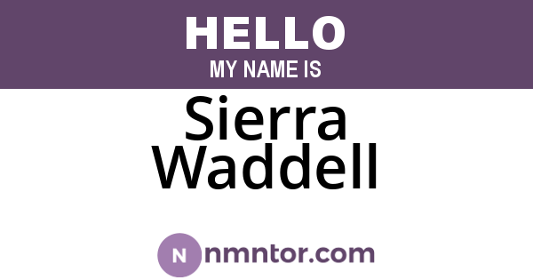 Sierra Waddell