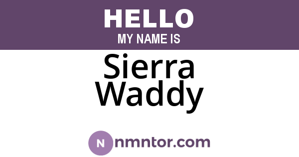 Sierra Waddy