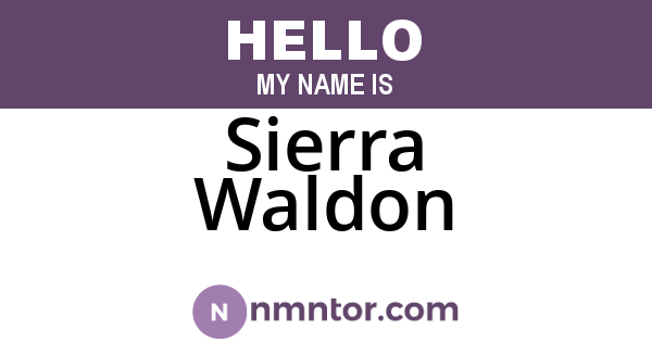 Sierra Waldon