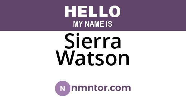 Sierra Watson