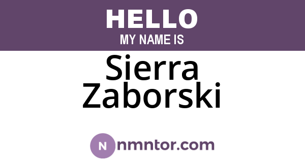 Sierra Zaborski