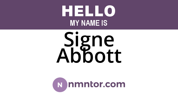 Signe Abbott