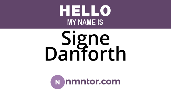 Signe Danforth