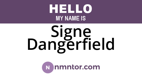 Signe Dangerfield