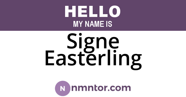 Signe Easterling