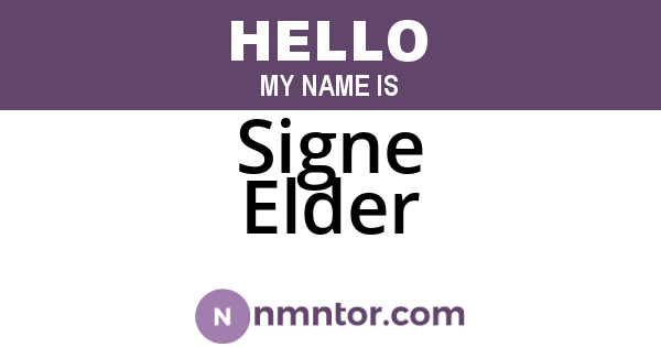 Signe Elder