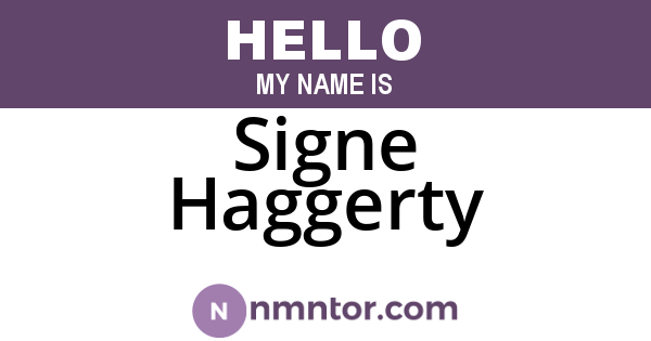 Signe Haggerty