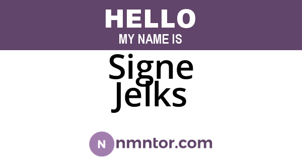 Signe Jelks