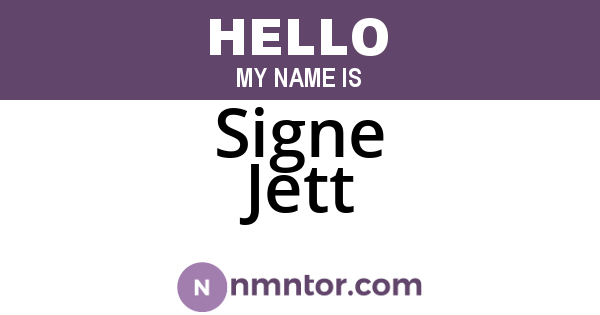 Signe Jett