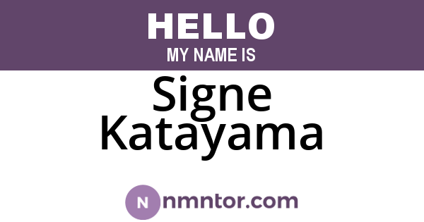 Signe Katayama