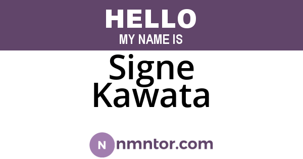 Signe Kawata