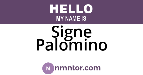 Signe Palomino