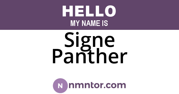 Signe Panther