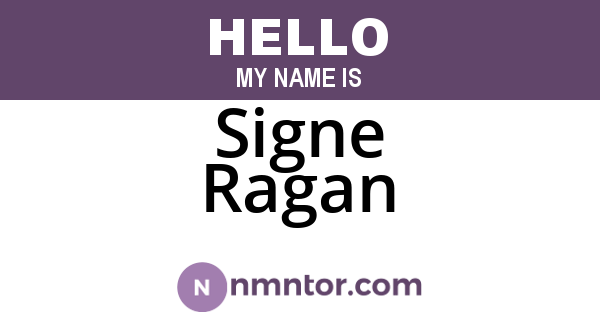 Signe Ragan