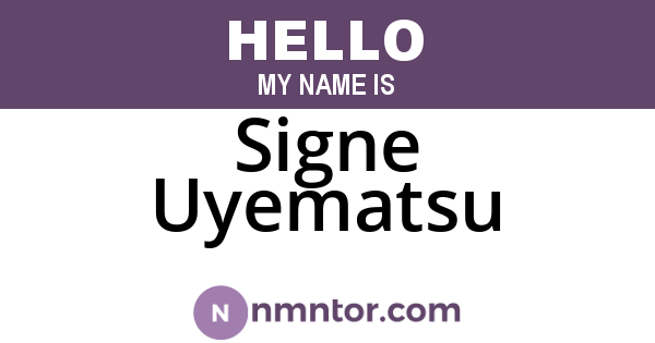 Signe Uyematsu