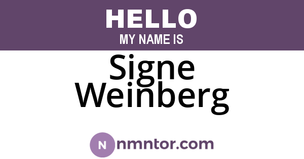 Signe Weinberg