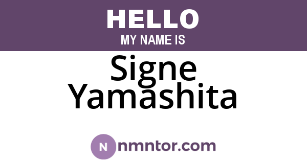 Signe Yamashita