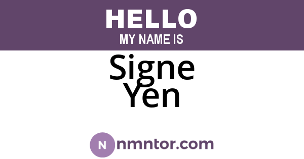 Signe Yen