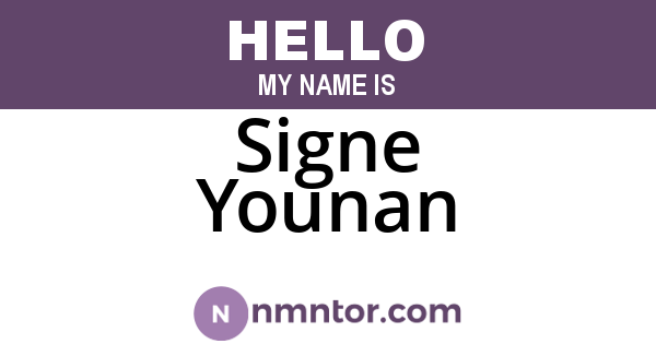 Signe Younan