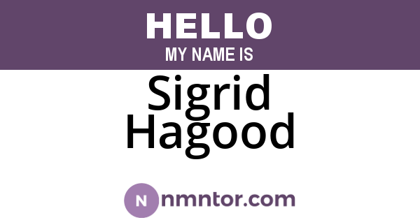 Sigrid Hagood