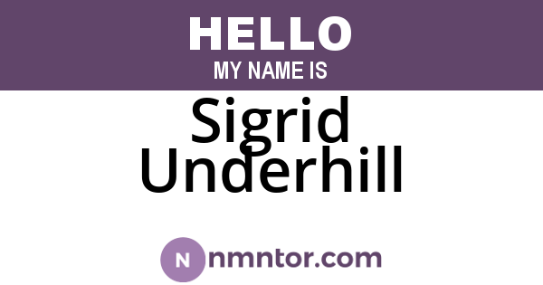 Sigrid Underhill