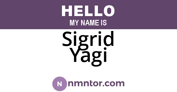 Sigrid Yagi