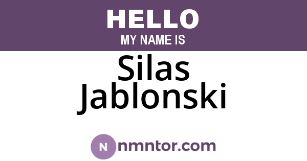 Silas Jablonski