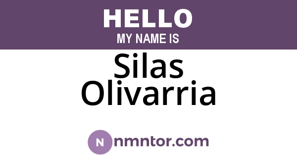 Silas Olivarria