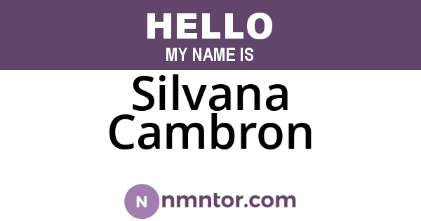 Silvana Cambron
