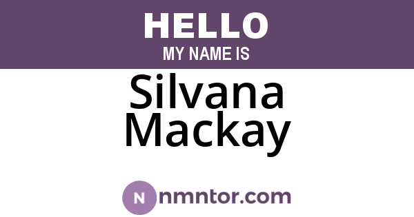 Silvana Mackay