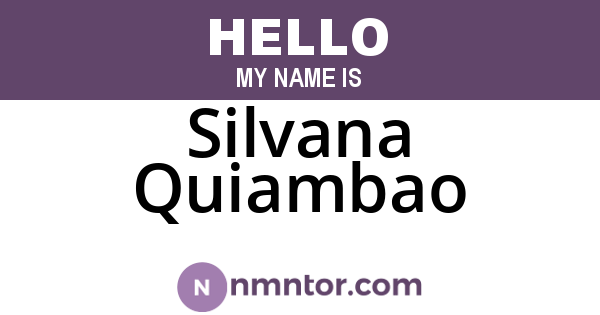 Silvana Quiambao