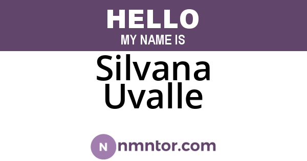 Silvana Uvalle