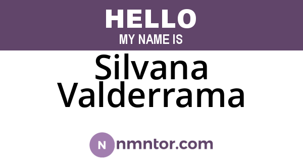 Silvana Valderrama