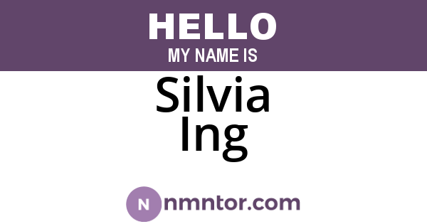 Silvia Ing