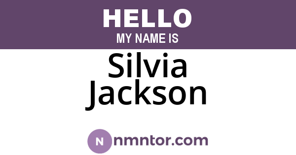 Silvia Jackson