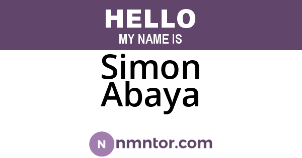 Simon Abaya