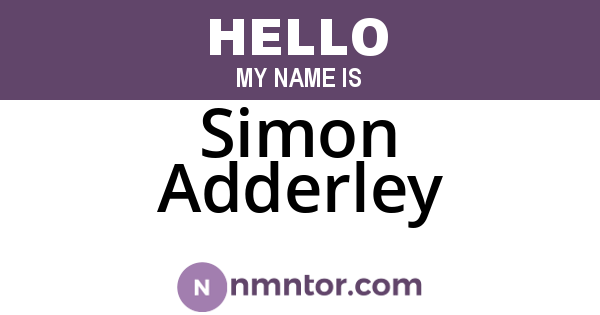Simon Adderley