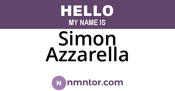 Simon Azzarella